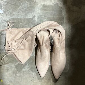 Chic Suede Beige GretaOver-the-Knee Boots